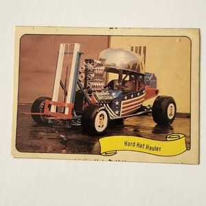 1974 Fleer Kustom Cars Sticker Card  - George Barris "Hard Hat Hauler" Vintage